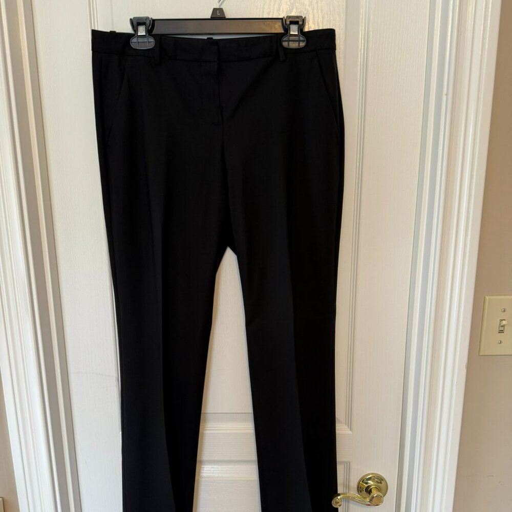 Theory Trouser Straight Leg Black Pant Size 8